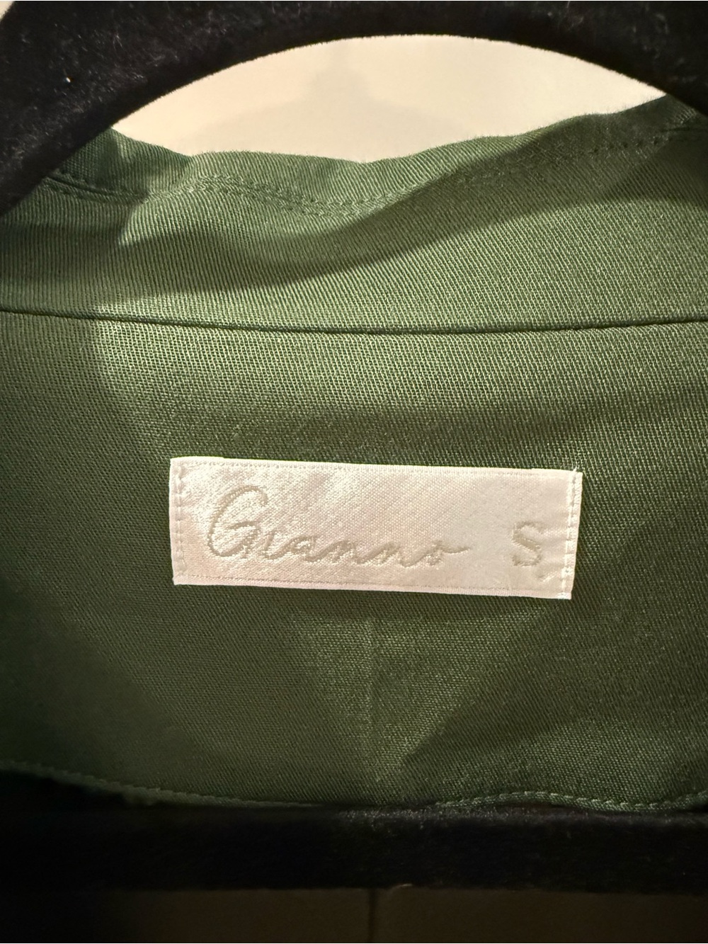 Ganni Olive Green Single-Breasted Blazer - Picture 4 of 5